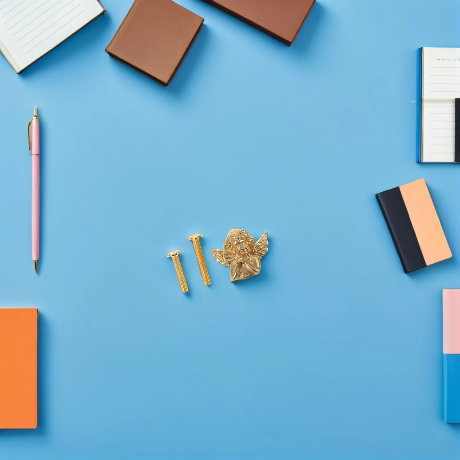 

1 Set Angel Shaped Metal Cabinet Knobs Brass Pull Handles For Drawer Wardrobe Closet Boho Dresser Hardware Cupboard