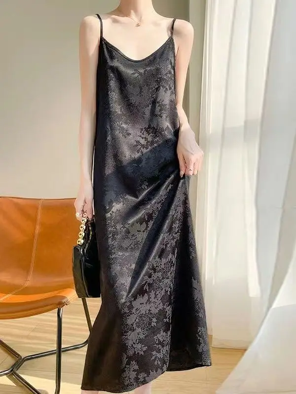 Verão v-ne borla cinta dr feminino videira acetato cetim drapeado a linha longo dr emagrecimento camada base colete dr