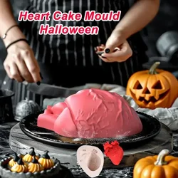 Silicone Mold Halloween 3D Human Heart Mold for Fondant Cake Chocolate Mould Candle Craft Molds Silicone Anatomical Heart Wax