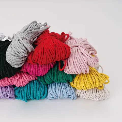 3mm 20 Meters/Roll Cotton Twisted Macrame String Cord for  DIY Home Wedding Decoration Tapestry Cotton Rope Vase Decor