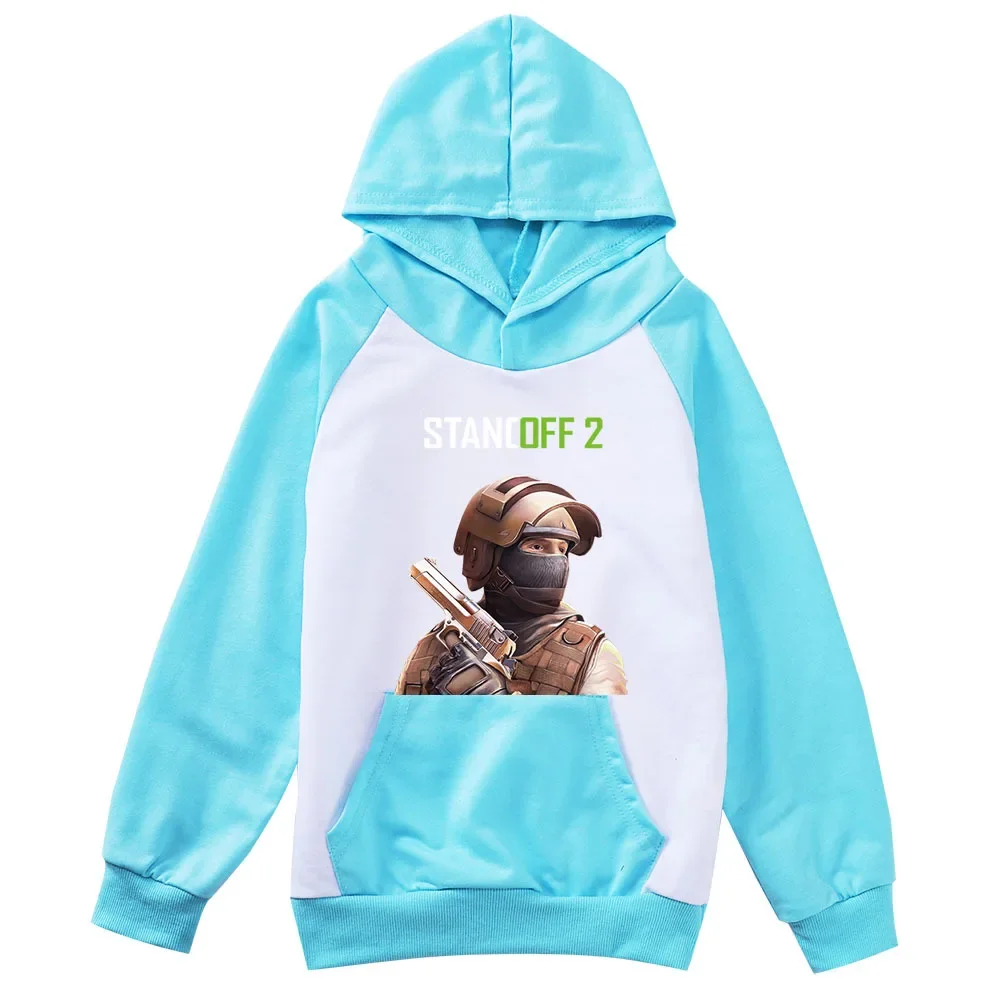 

2024 Game Standoff 2 Hoodie Kids Gun Shooting Graphic Sweatshirts Junior Boys Cool Hooded Coats Baby Girls Spring Autumn Clothes