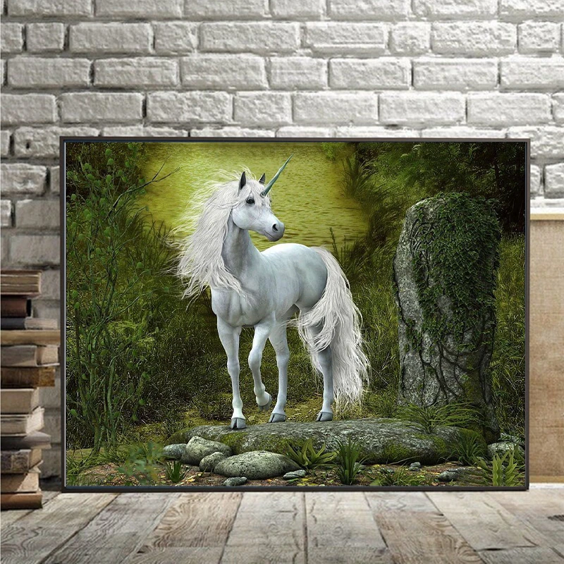 Unicorno 5D Kit pittura diamante cavallo diamante mosaico animale diamante ricamo strass fai da te punto croce decorazione della casa regalo