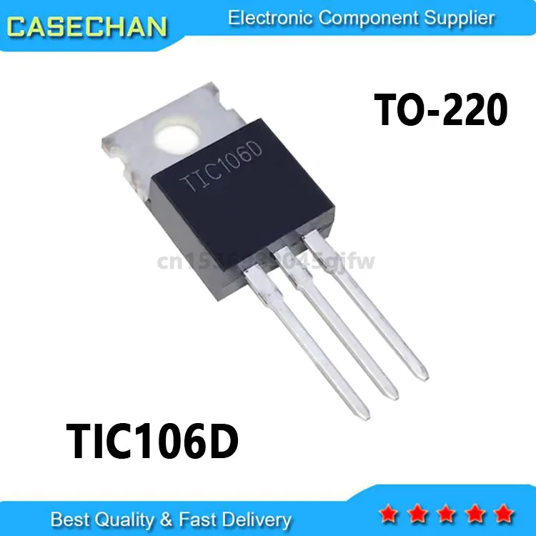 10PCS  TIC106M TIC106S TIC106N TIC106 TO-220 5A 400/600/700/800V TIC106D