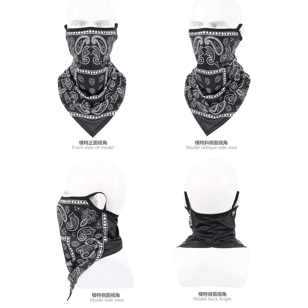 Multifunctional Paisley Bandanna Earloops Motorcycle Cycling Full Face Mask Breathable Sunscreen Bicycle Face Cover Tube Scarf - Image 5