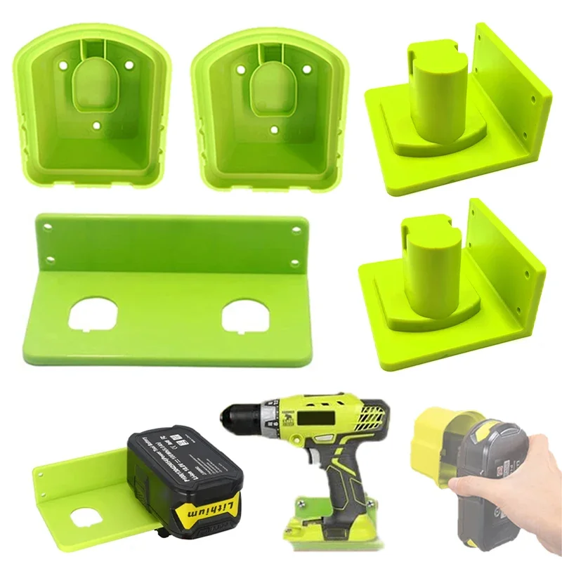 

Wall Mount Holder for Ryobi 18V NiCd Li-ion Battery and Power Tools Durable Plastic Drill Storage Hangers for Display Shelf