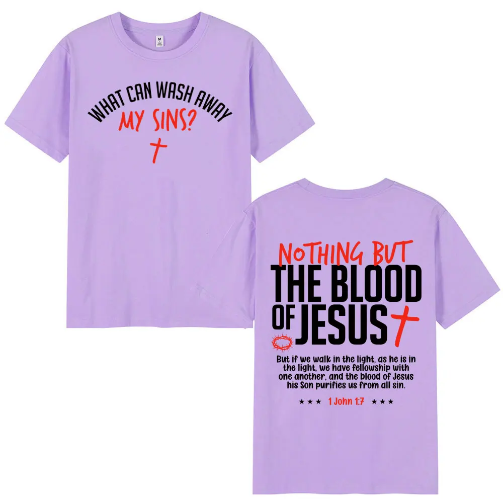 Christian Jesus Bible Verse T-shirts Men Women Fashion Casual Oversized T-shirt Summer Cotton Short Sleeve T Shirts Streetwear