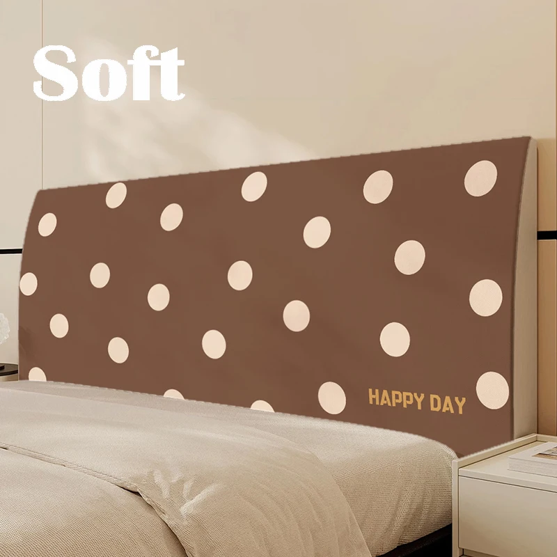 Retro Polka Dot Bed Headboard Cover Korean Style Home Bedroom Universal Simple Dustproof Protective Cushion Cover