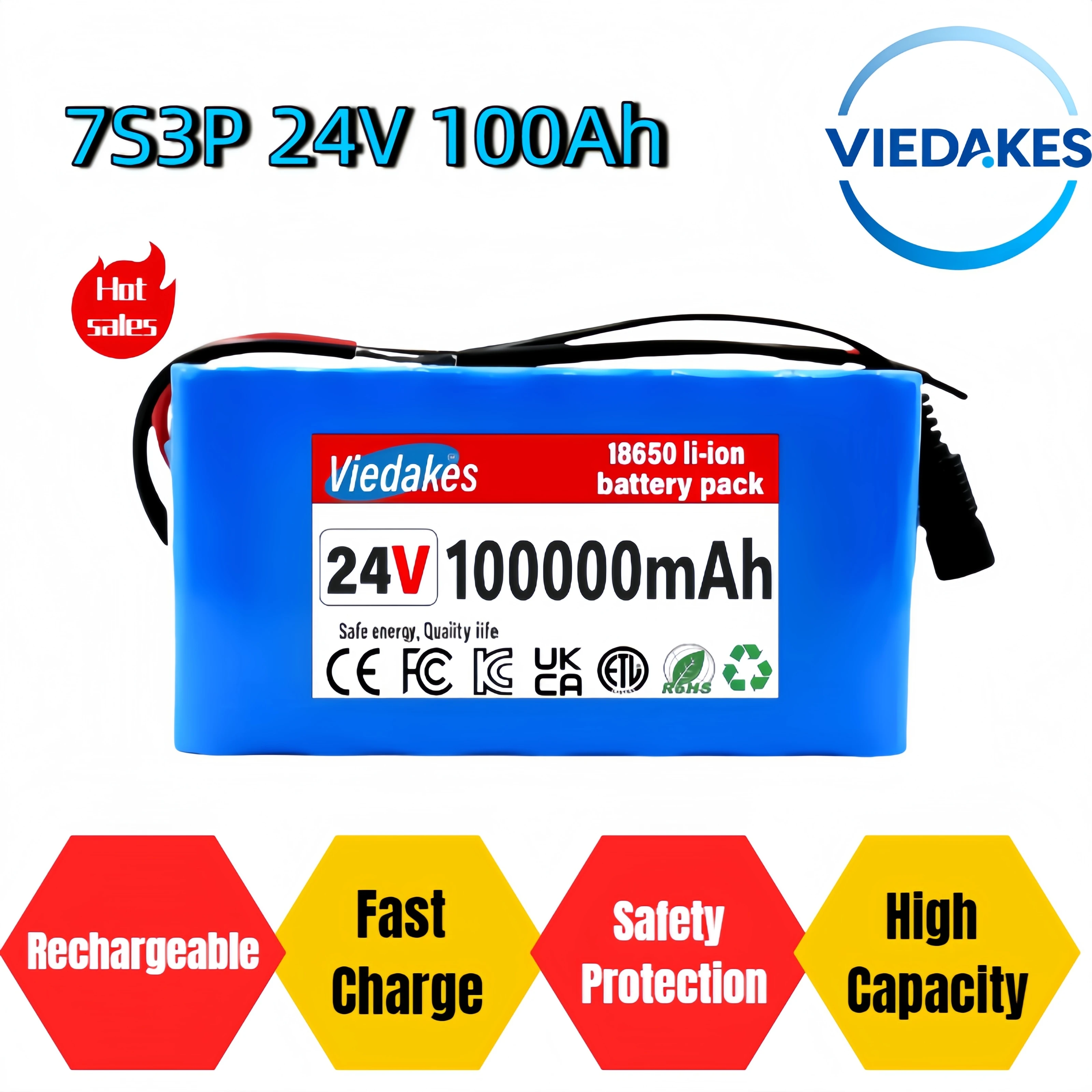 【عرض ساخن】حزمة بطارية ليثيوم 7S3P 24V 100000mAh 18650، سعة كبيرة، عالمية، فعالية عالية من حيث التكلفة، ضمان الجودة #1