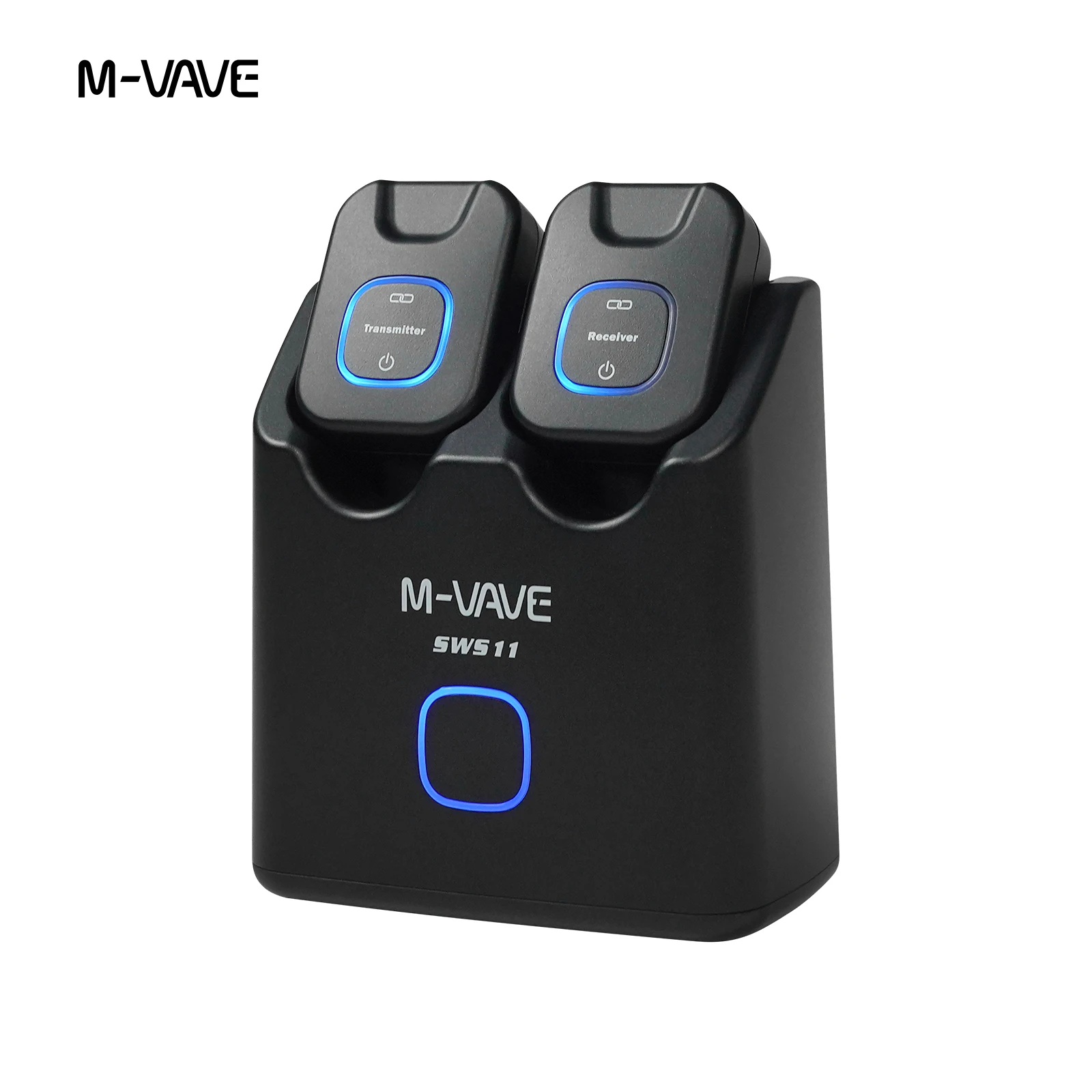 M-VAVE SWS11 5.8 جيجا هرتز نظام الغيتار اللاسلكي قابلة للشحن جهاز ريسيفر استقبال وإرسال لاسلكي مجموعة 6 قناة إشارة 48K/24bit القرار