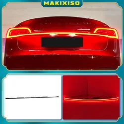 For Tesla Car Model 3 Y 2019-2023 LED Rear Through Taillight Trunk tail door light bar Brake Lamp Turn Signal Light