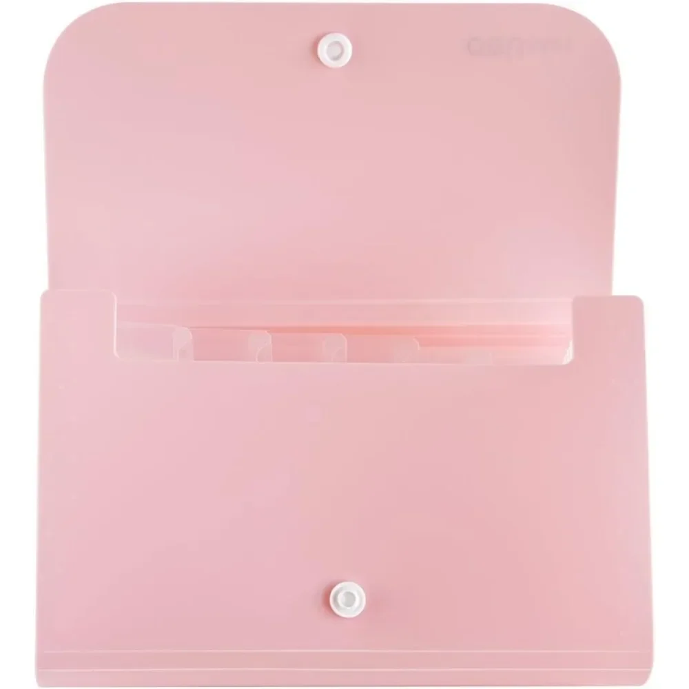 مجلد الأكورديون المقسم محفظة صغيرة PP، بطاقات، كوبونات، إيصالات، عناصر ضريبة أو تغيير، 7 × 4.5 بوصة، 12 جيبًا،