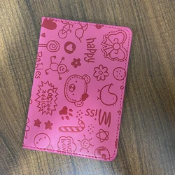 Soft Elegant Cute Women Passport Cover Pink Black Covers for Passports Girls Travel Passport Holder Case for Passport Protector