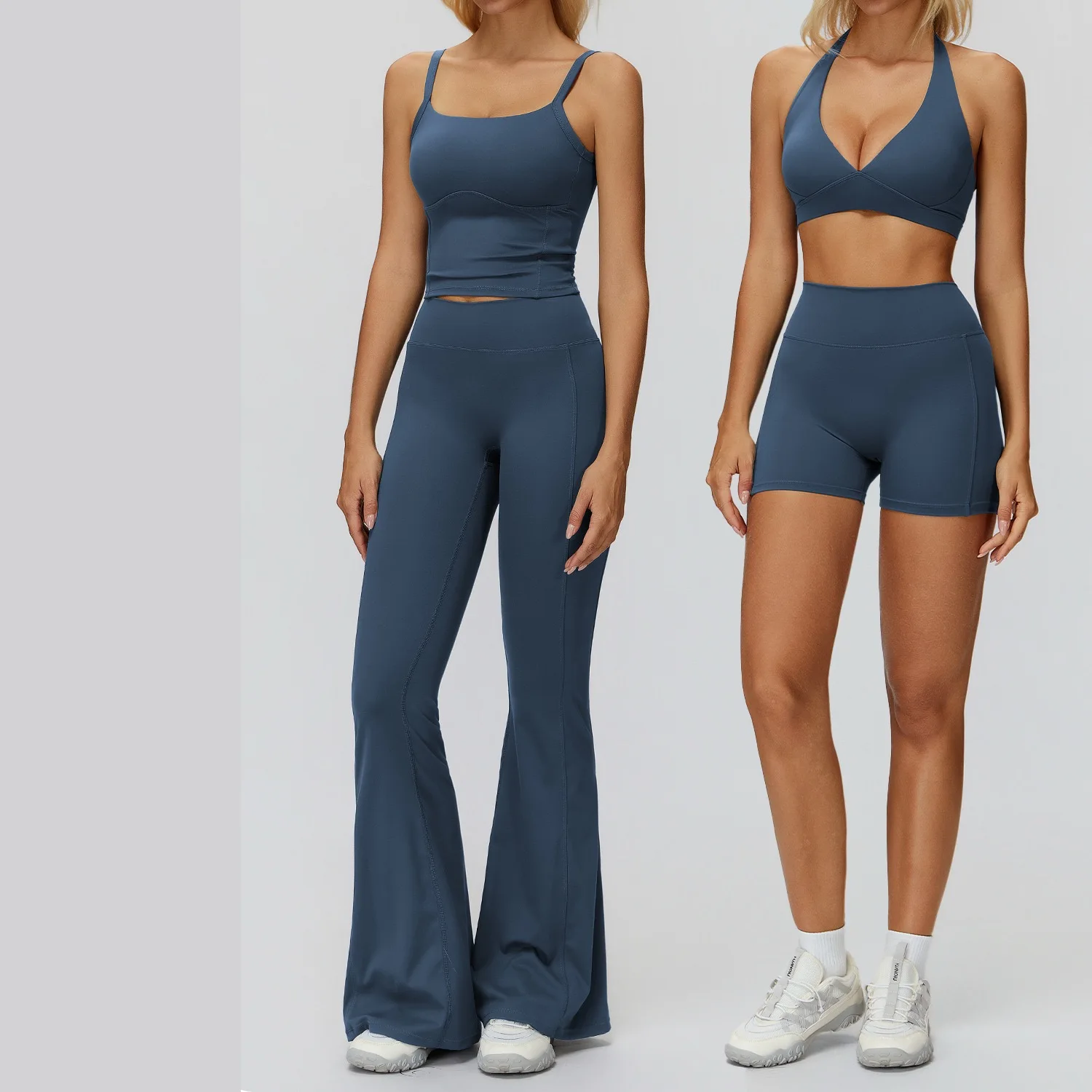 

Yoga Set 2 Piece Women's Tracksuit Tight fitting Pleated Exercise Breathable Set Women Outdoor Quick Drying Running Fitness Suit