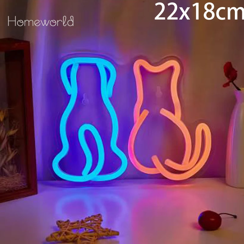 

Dog Friends Shape LED Neon Sign USB Powered used For Bedroom Room Wall Decoration , Holiday party decor,Birthday Gift