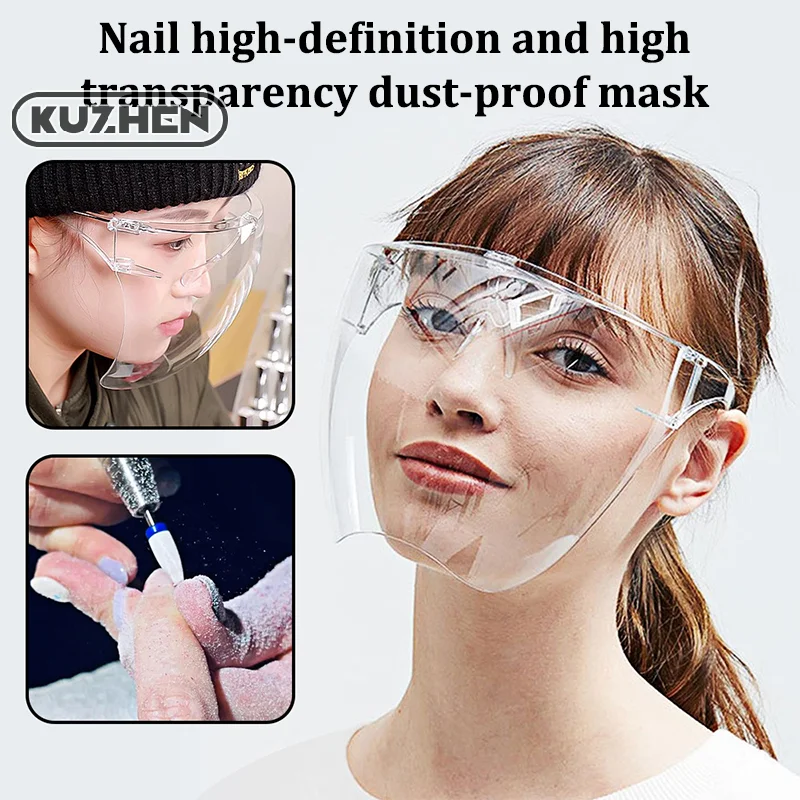 Professional Full Face Shield Unisex Eye Shield Mask Sunglasses Shield Face Protectors Guard Nail Art Kitchen Cooking Tool