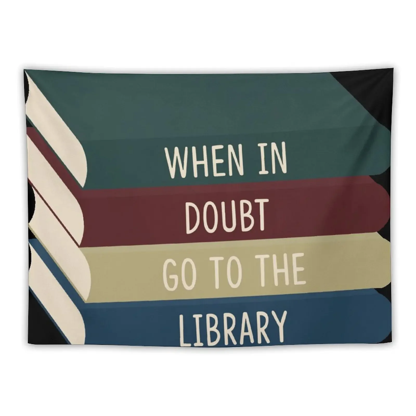 

When in doubt go to the library Sticker Cute Decor Wall Tapestries Tapestry Wall Art Korean Room Decor Tapestry