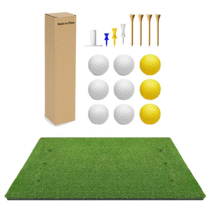 

Golf Practice Mat Golf Practice Swing Mat 5x4ft Thickened Golf Mat With Golf Balls Golf Tees Indoor/Outdoor Training For