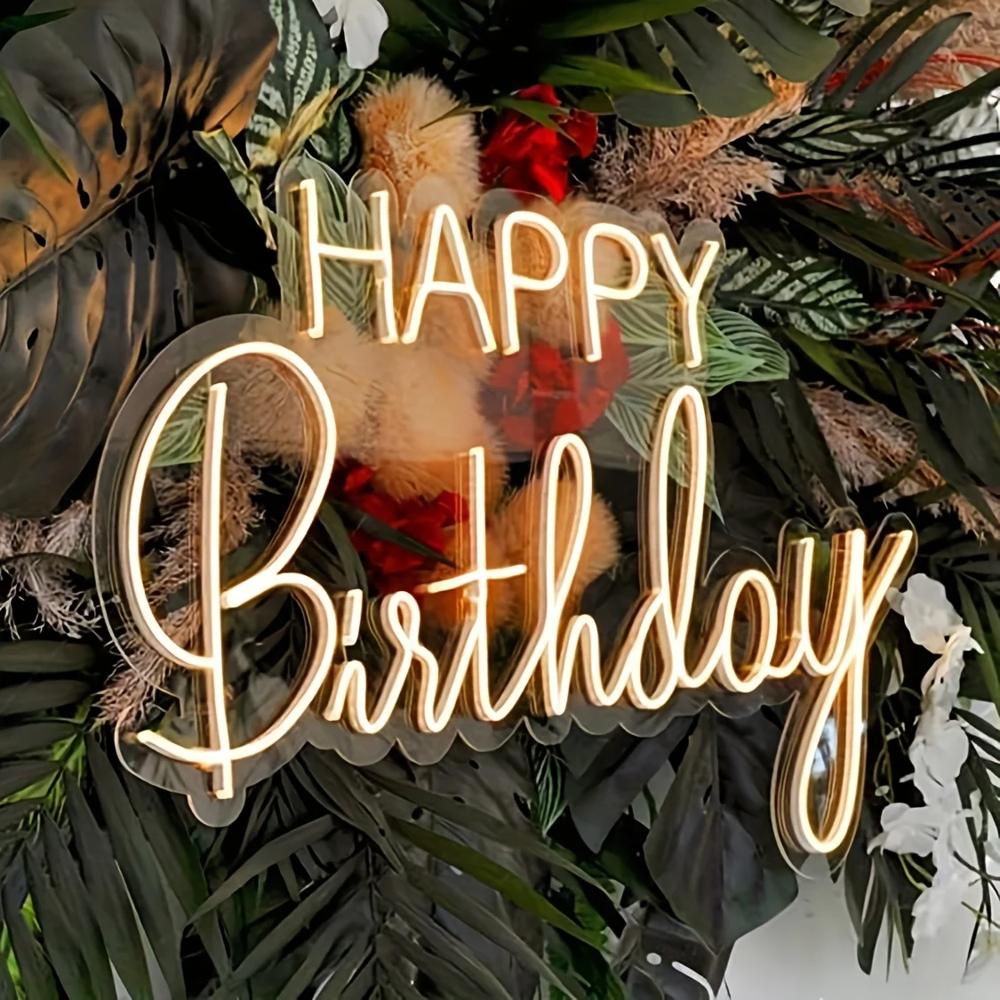 Happy Birthday Neon Sign | Reusable Dimmable Wall Decor with Dimmer Switch, Ideal for Party Decorations, Birthday Celebrations