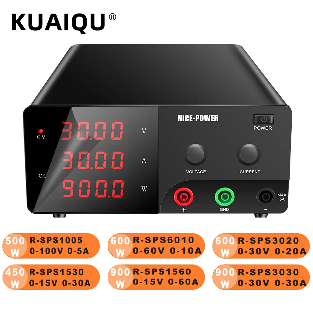 Laboratório Switching dc Power Supply Laboratório Teste de Reparo Regulador de Tensão 100v 5a 500w 30v 20a 30a 10a 15v 30a 60a