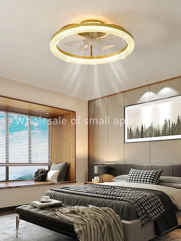 

Вентилятор для спальни 220 В, потолочный светильник, легкая роскошь, простой современный кабинет, столовая, звездный бесшумный вентилятор, лампы для главной спальни