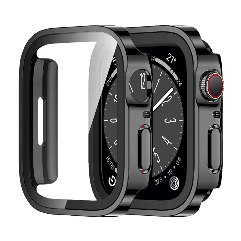 Glas abdeckung für Apple Uhrengehäuse 49mm 45mm 41mm Zubehör 44mm 40mm gehärtete Displays chutz folie iwatch Serie ultra 9 8 7 se 6 5