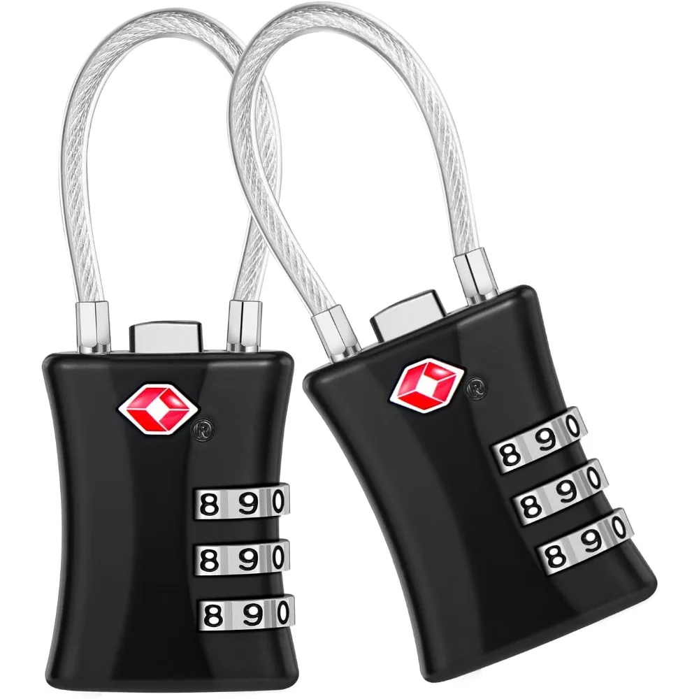 TSA Approved 3 Digit Combination Luggage Lock Suitcase Padlock,Changeable Code Anti-Theft Travel Lock for Airplane/Suitcase/Bag