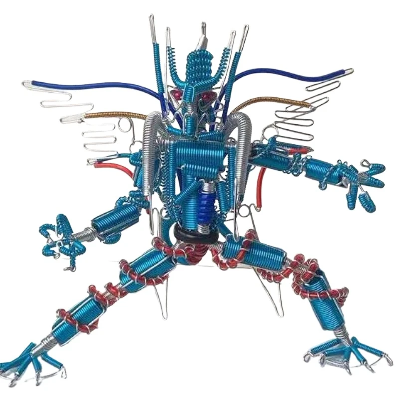 B-M Flying Dragon Warrior, Handmade Crafts, DIY Robot, Aluminum Wire Crafting Model