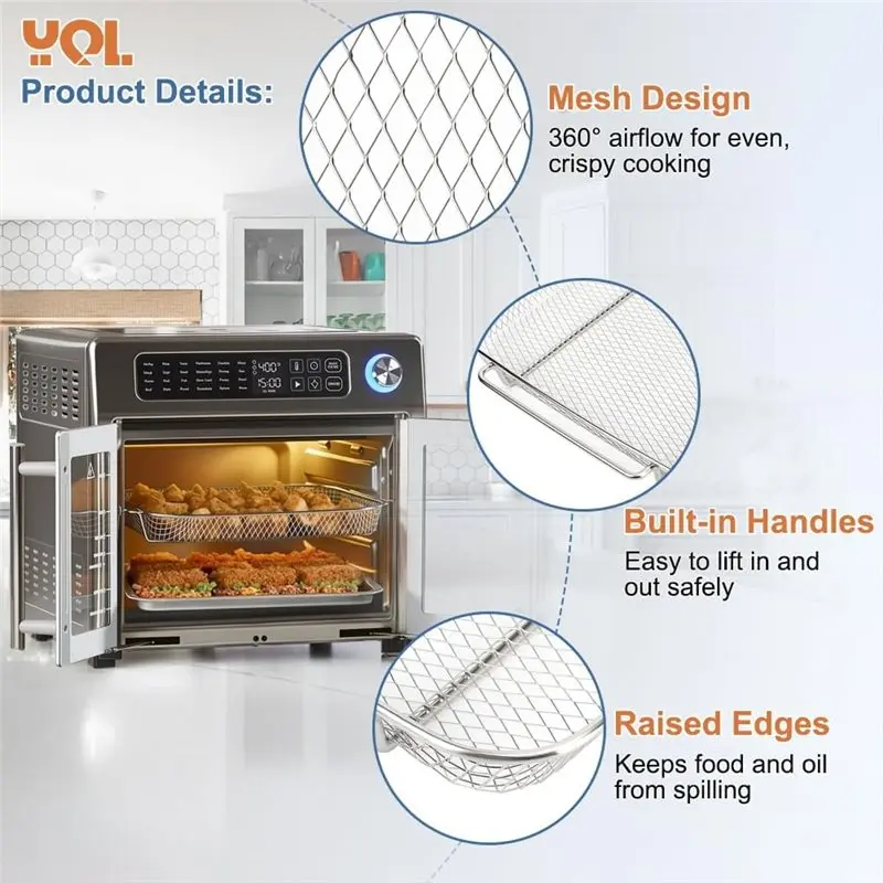 Hot-For Emeril Lagasse 26QT Everyday French Door 360 Extra Large Air Fryer Replacement Basket Accessory