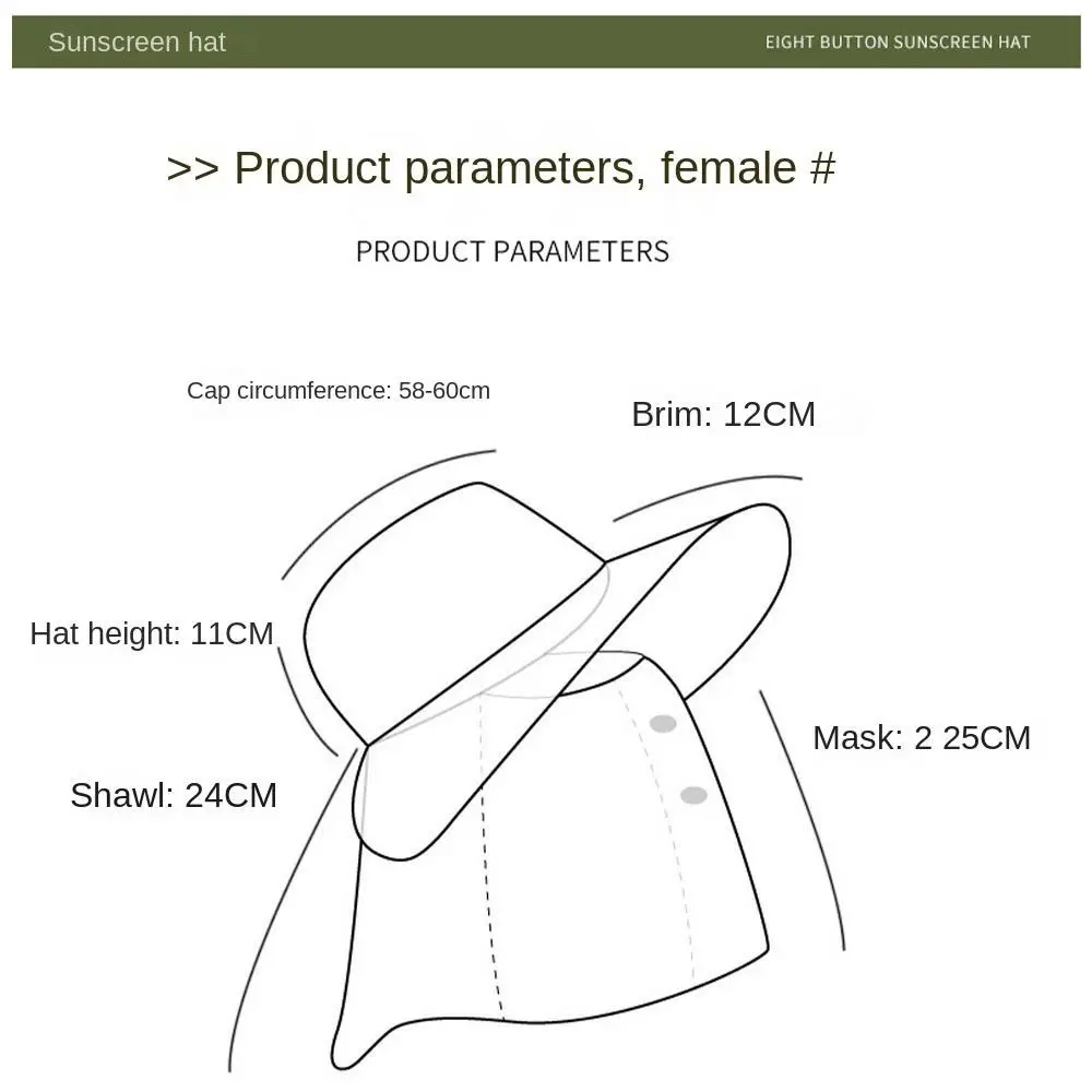 Face Covering Sun Hat UV Protection Large Brimmed Face Neck Protection Wide Brim Work Shade Breathable Tea Picking Hat Summer