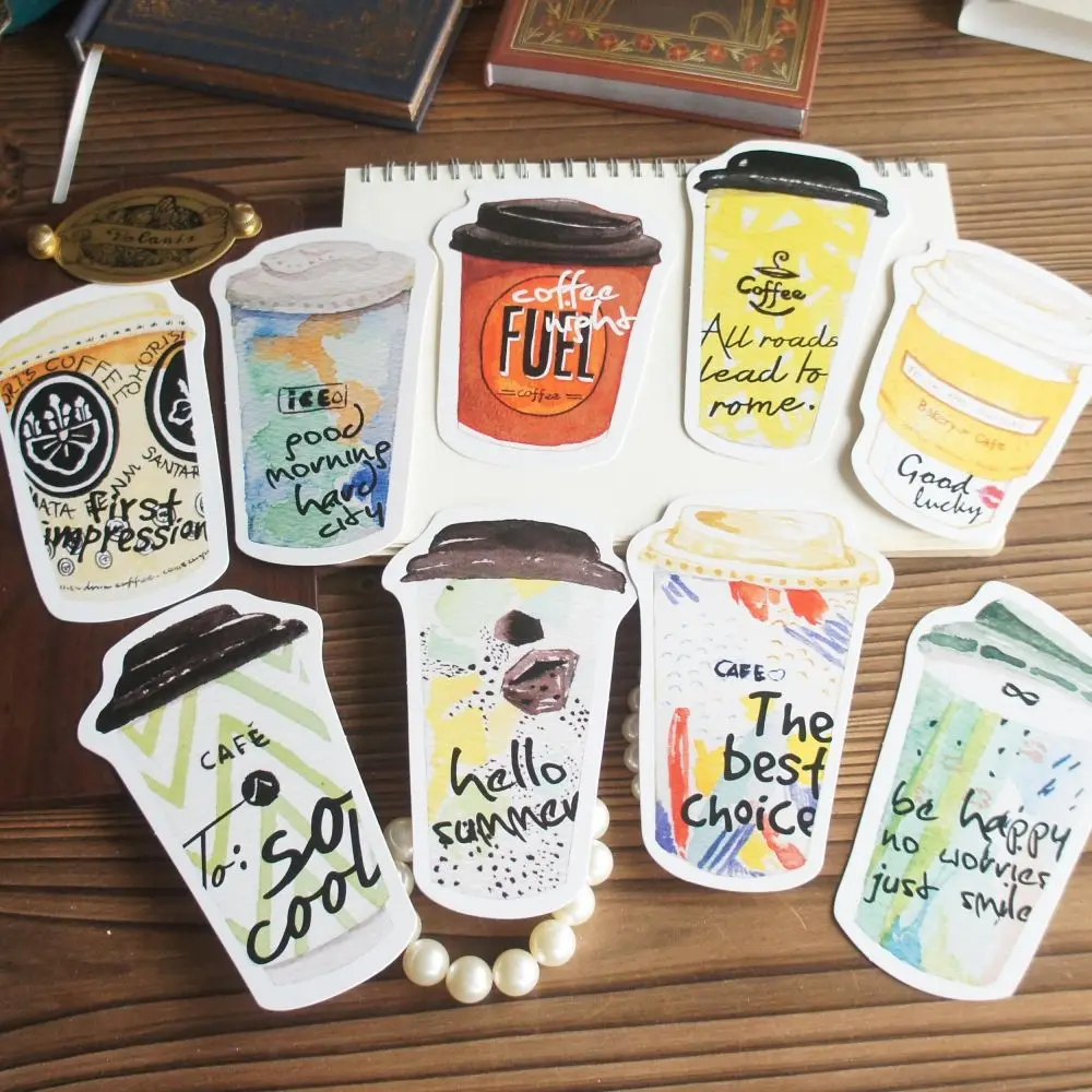 15pcs Have A Cup of Coffee Card  As Party Invitation DIY Decoration Gift Message Card Postcard Scrapbooking Use - Image 3