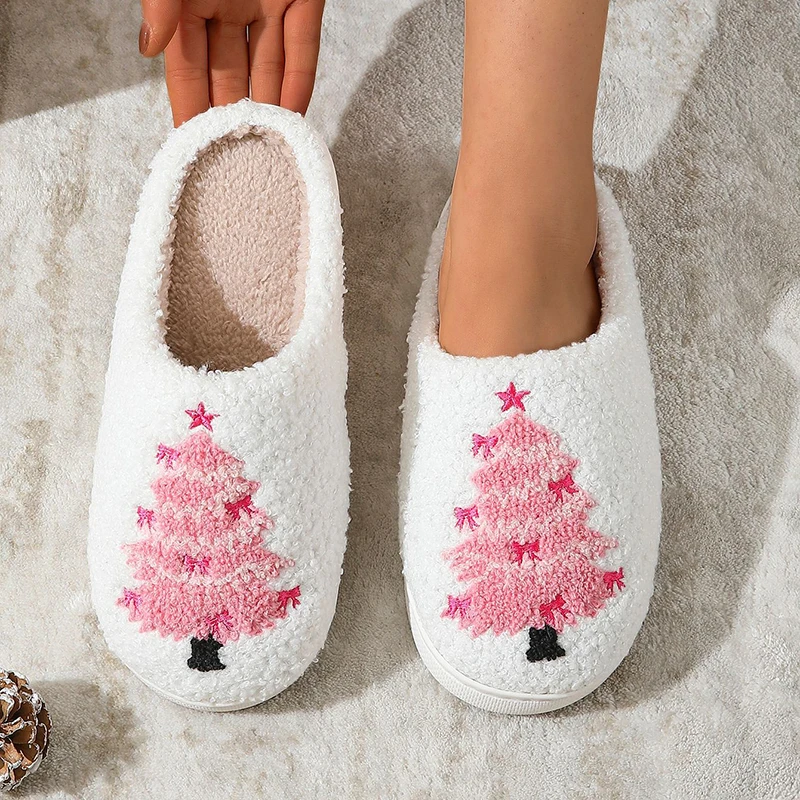 Chaussons de Noël moelleux pou - Women Shoes Winter avis et prix
