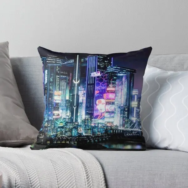 

Nightcity Skyline 2037, наволочка с принтом, модный диван, декоративная домашняя кровать, мягкие подушки в комплект не входят одной стороне