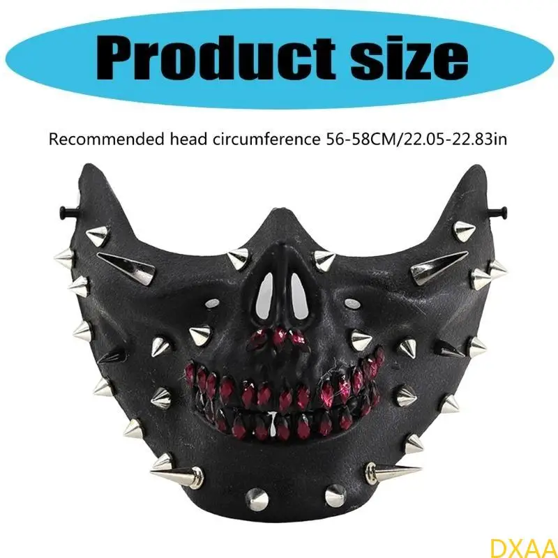 DXAA Rivet Rhinestones maska ​​maskarady dla dorosłych mężczyzn kobiety Halloween