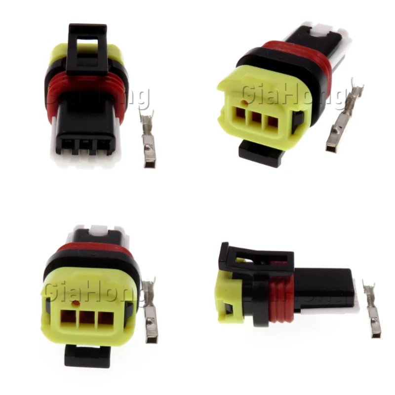 1 Set 3 Way Auto AC Assembly Parts 1-936527-2 Car Light Height Adjustment Motor Plug Automobile Headlight Waterproof Wire Socket