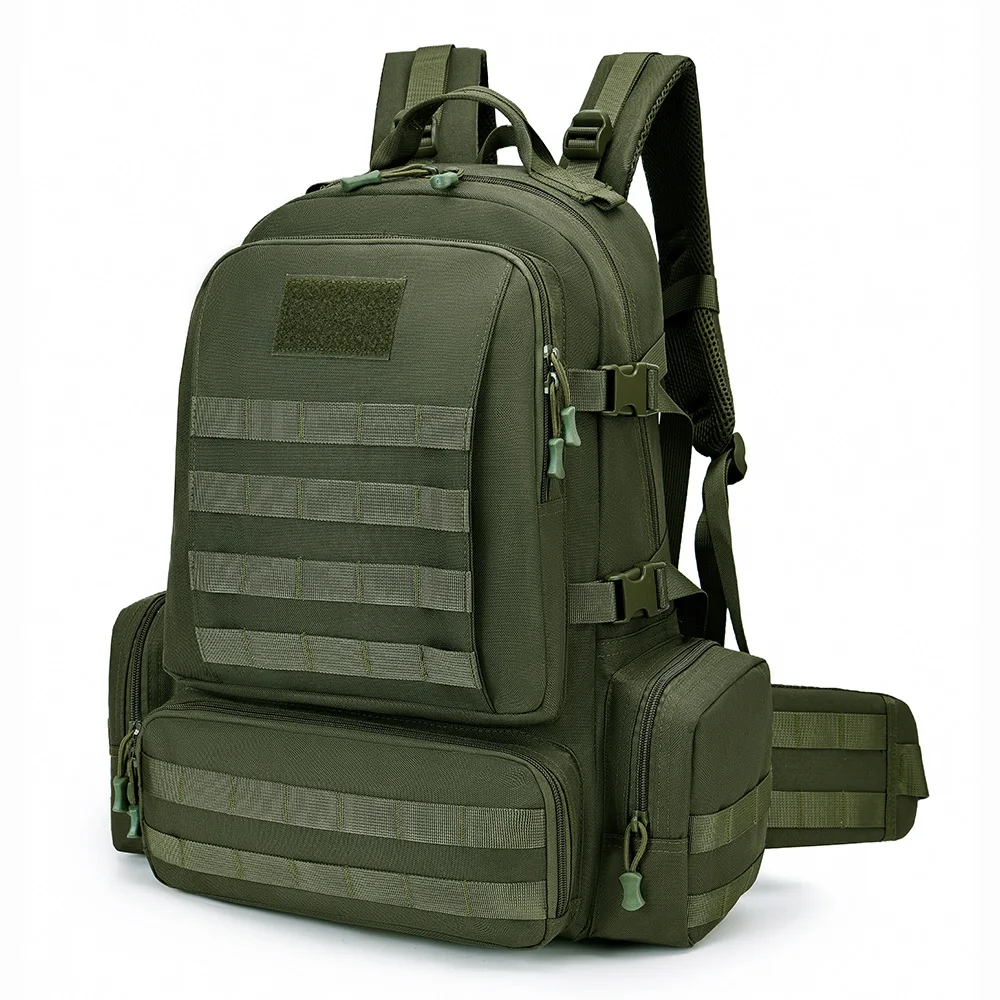 Large 60L Tactical Backpack Detachable Accessory Bag Molle Waterproof Rucksack Outdoor Camping Hiking Travel Hunting Daypack