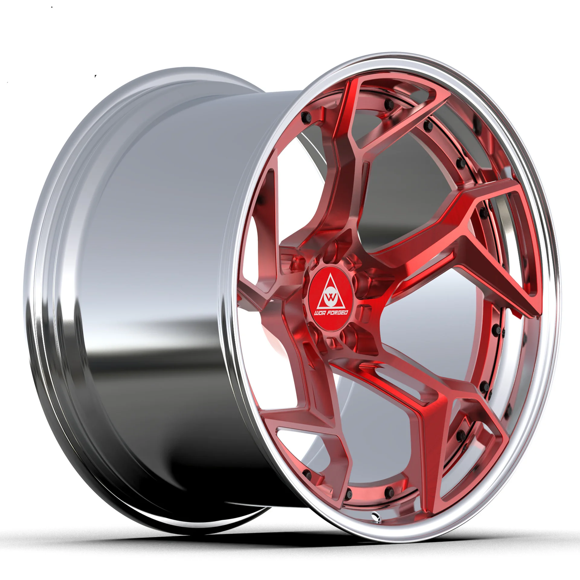

Inch Aluminum Alloy Wheels with PCD 100-114.3 Red Machine Face Tuning Lightweight Deep Dish ET 2026 5x108/112/120
