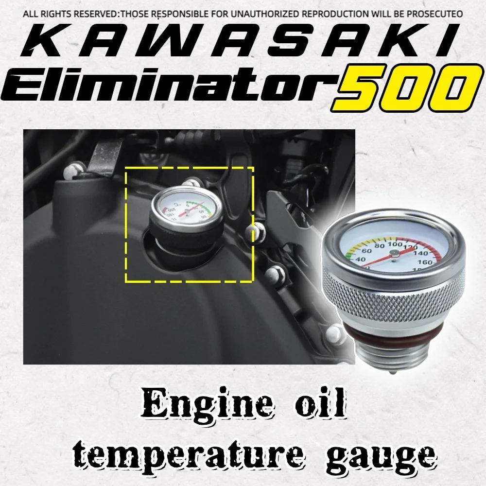For Kawasaki Eliminator500 custom vintage oil temperature gauge engine oil temperature gauge oil dipstick