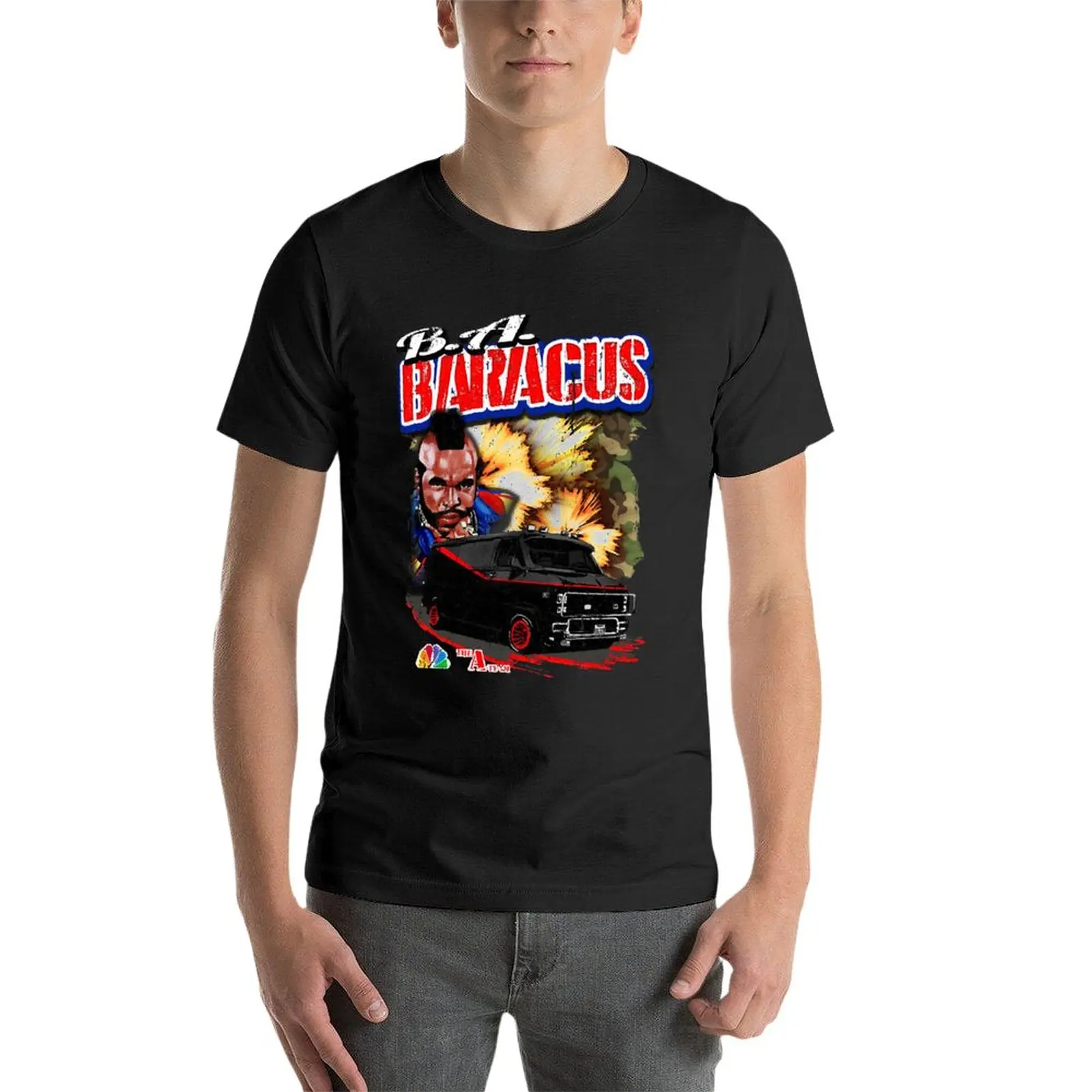 New B.A. Baracus T-Shirt anime clothes t-shirts man tops summer tops mens t shirts casual stylish