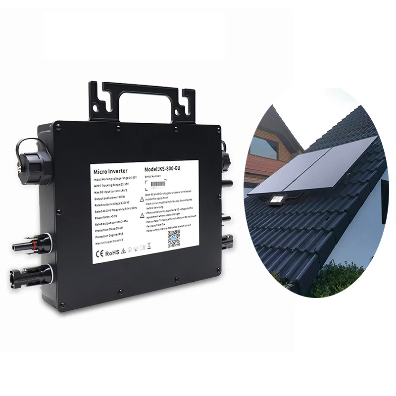 1000W 220V EU Plug Grid Tie Micro Inverter WiFi APP Monitoring MPPT Pure Sine Wave  PV Device