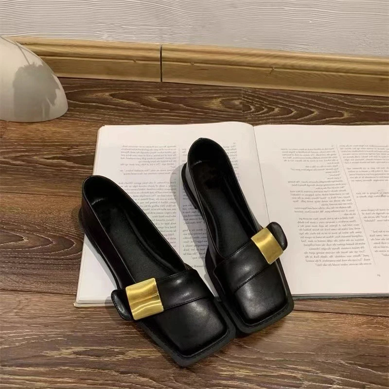 Women's Flat Mary Jane Shoes Square Toe  Ladies Footwear on Offer Casual Low Price 2025 Summer Shoe Popular