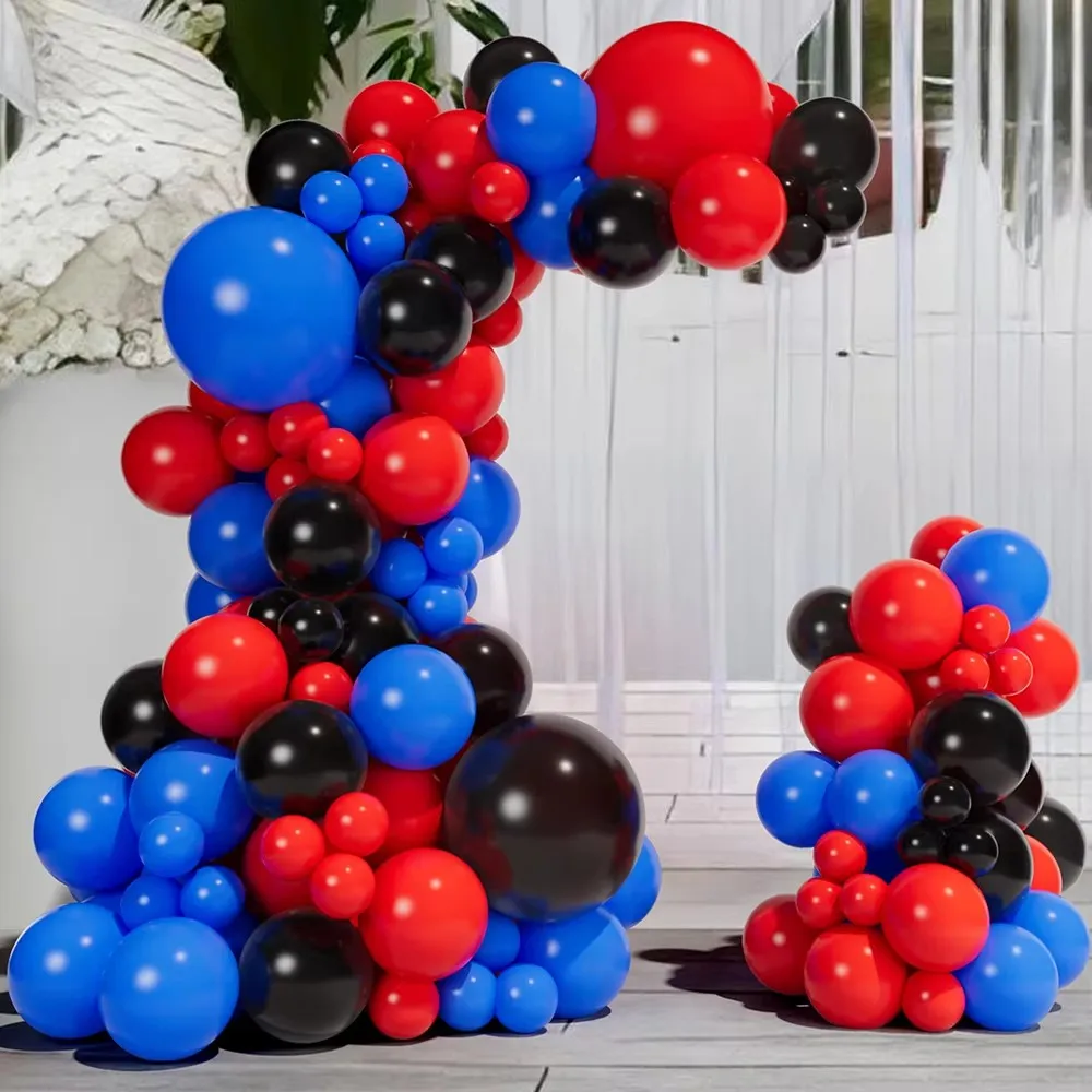 

125PCS Blue Red Balloon Garland Arch Kit Birthday Decor Graduation Decor Celebration Decor Indoor Decor Party Decor Supplies