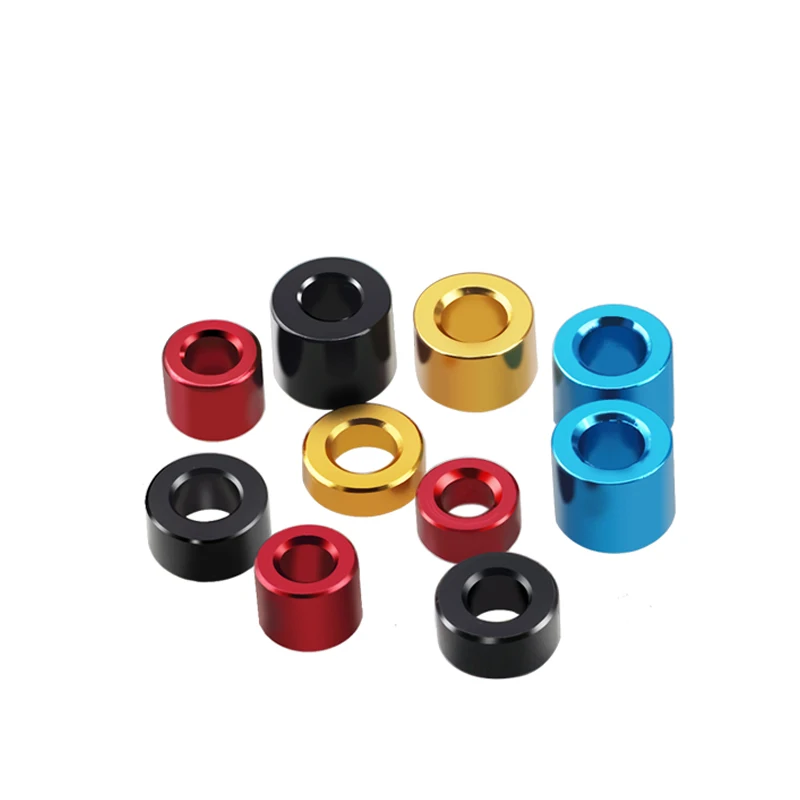 5Pcs Coloured Anodized Aluminum Bushing Washer Gasket M5 M6 Round Hollow No Thread Standoff Spacer Aluminum Alloy Sleeve - Image 2