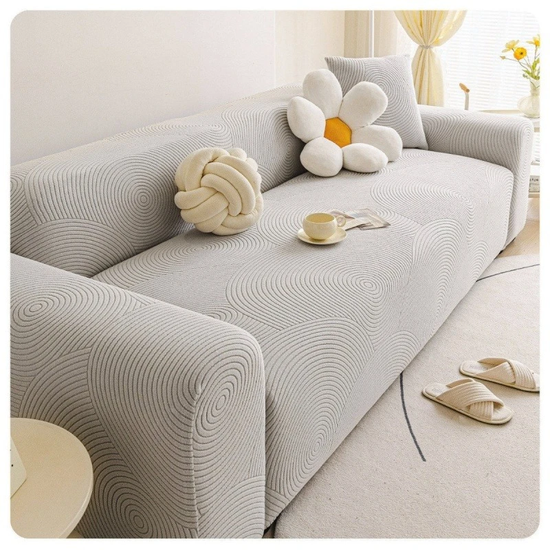 All-inclusive Elastic Sofa Cover Jacquard Couch Covers Pets Friendly Slipcovers 1/2/3/4 Seater Anti-slip Chaise Lounge Covers