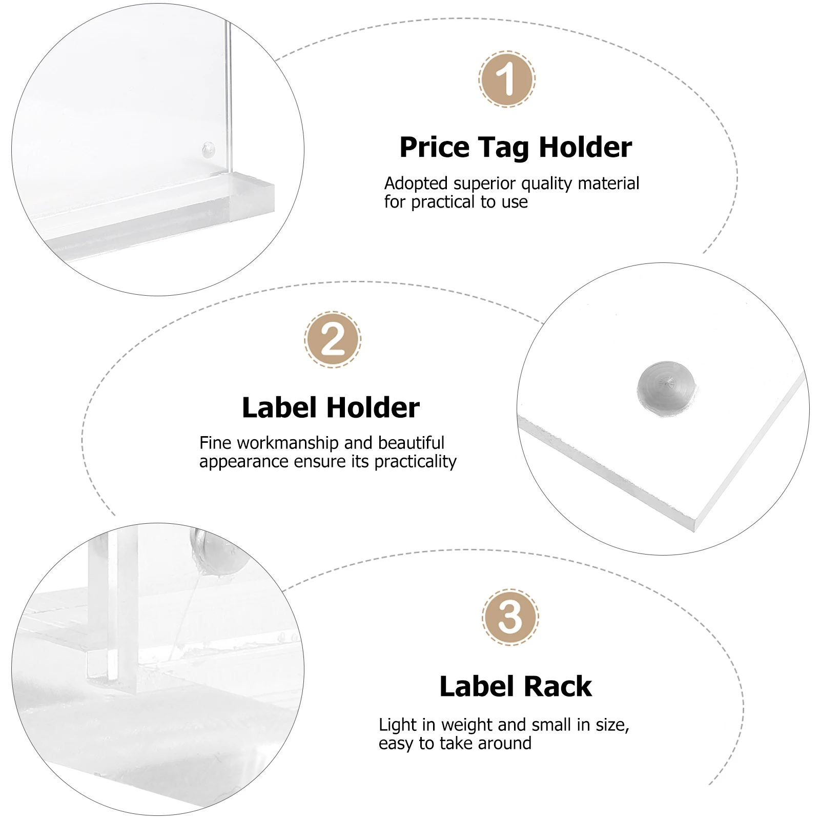 

Advertising Display Board Label Holder Shows Merchandise Sign Clip Price Tag Stand Desk Number