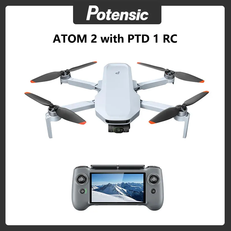 

Дрон Potensic C0 ATOM 2 с пультом дистанционного управления PTD 1, видео 4K, фотокамера 8K, вертикальная съемка 10 км 2,7 К, ночная съемка AI Track
