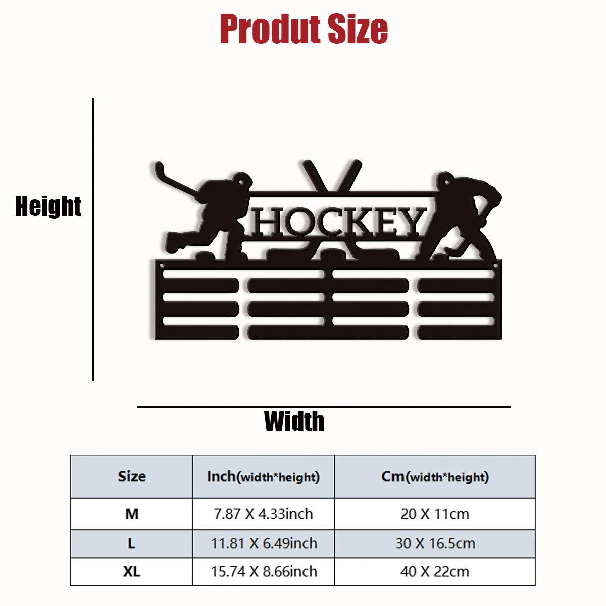1 piece of fashionable personalized customization ice hockey player Medal rack pole vault commemorative retro metal rack ribbon