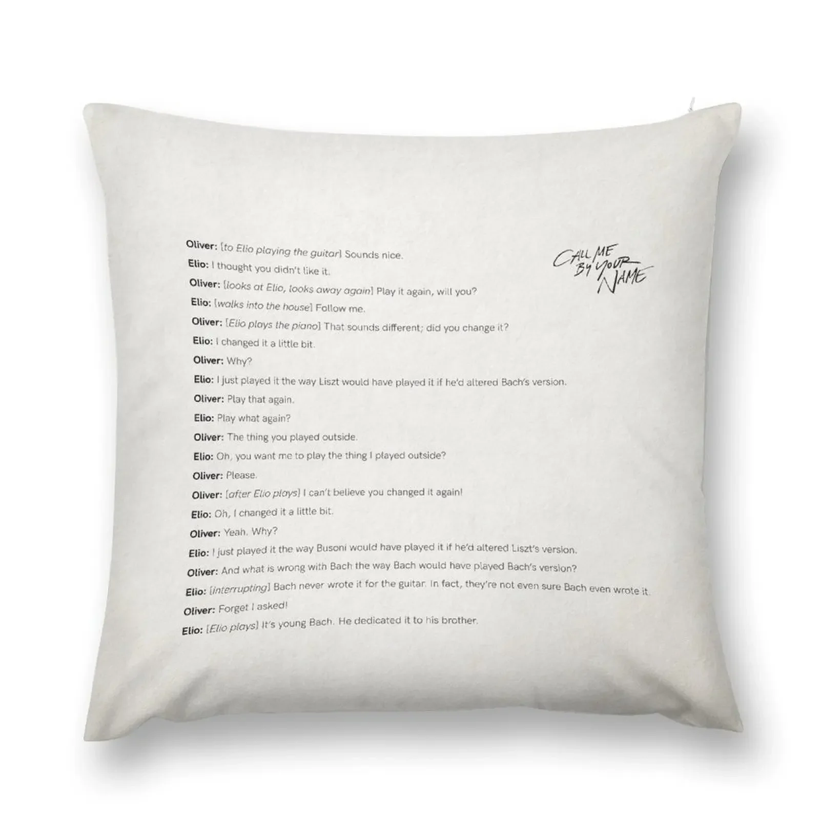 Call Me by Your Name, scene Throw Pillow Cushion Cover Luxury luxury decor Christmas Covers For Cushions pillow