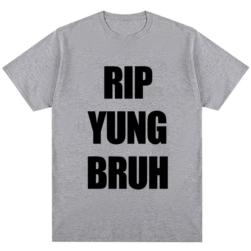 リル・トレイシー ミーム ピープ サマー ファニー Tシャツ RIP YUNG BRUH グラフィック Tシャツ メンズ レディース コットン オーバーサイズ ヒップホップ Tシャツ ストリートウェア