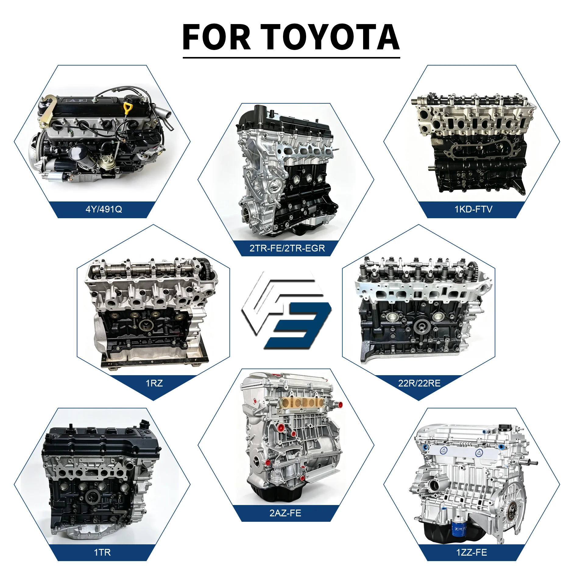 Exclusively Developed High Quality Auto Parts 2E Engine Long Block Short Block For TOYOTA Starlet Corolla Sprinter Tazz