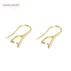 Pendientes franceses de moda hipoalergénica chapados en oro de 14 quilates, ganchos, pendientes de alambre para oreja, accesorios para hacer pendientes DIY